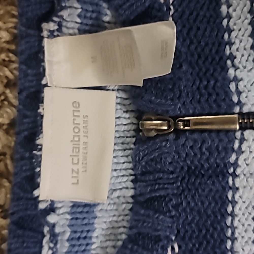 Liz Claiborne Zip Up Knitted Sweater - Picture 2 of 3